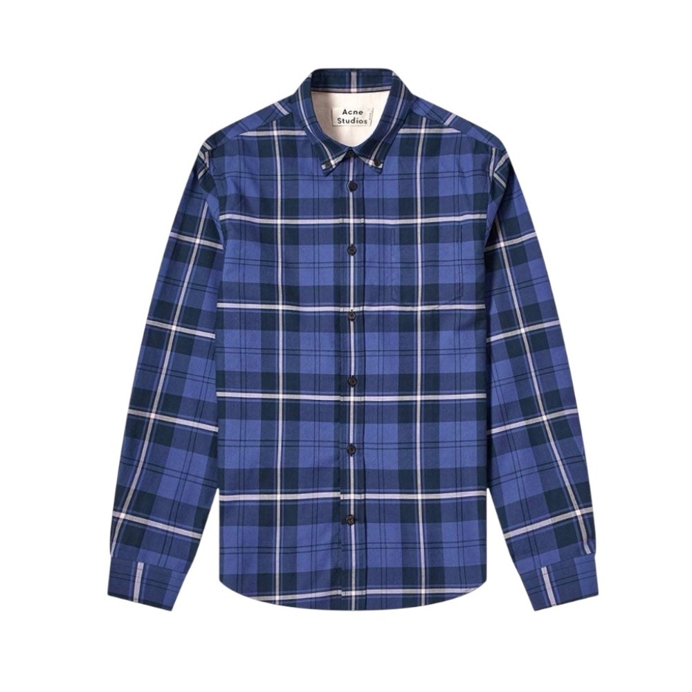 Acne Studios Sarkis Plaid Button Down Shirt